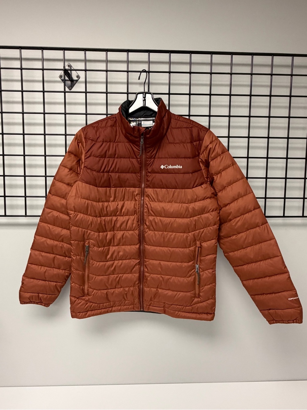 Columbia Men's Rust Orange Packable Puffer Jacket